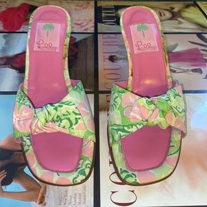 Lily Pulitzer vintage tiger floral sandal 6.5